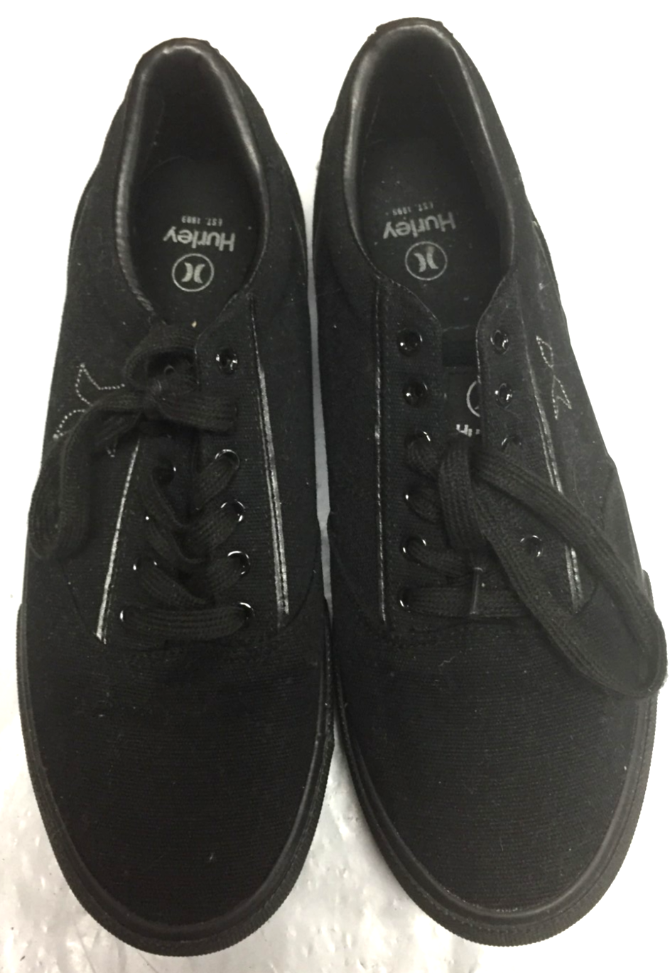 SAOLA Scarpe sneakers stringate Hurley uomo ARLO LACE in tela nere TAGLIA 11