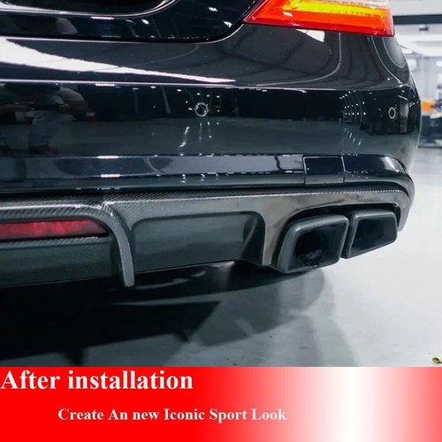 Fits Benz W218 CLS550 CLS63 12-18 REAL Carbon Rear Bumper Diffuser Spoiler - Picture 5 of 15