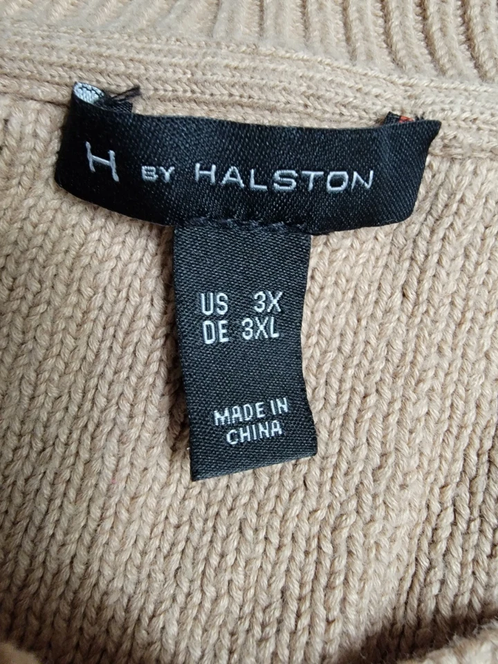 Blusa H by Halston Feminina Suéter Camisa Top Tamanho 3X Marrom - Imagem 2 de 4