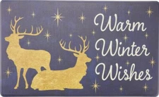 ANTI-FATIGUE NON SLIP PVC FLOOR MAT(18" x 30") REINDEERS, WARM WINTER WISHES, WW