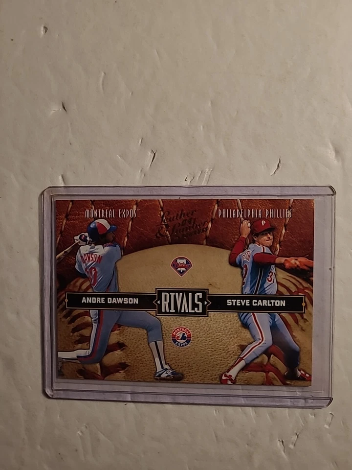  2004 Donruss Leather And Lumber #LLR-20 Andre Dawson & Steve Carlton Rivals... - Image 4 of 4