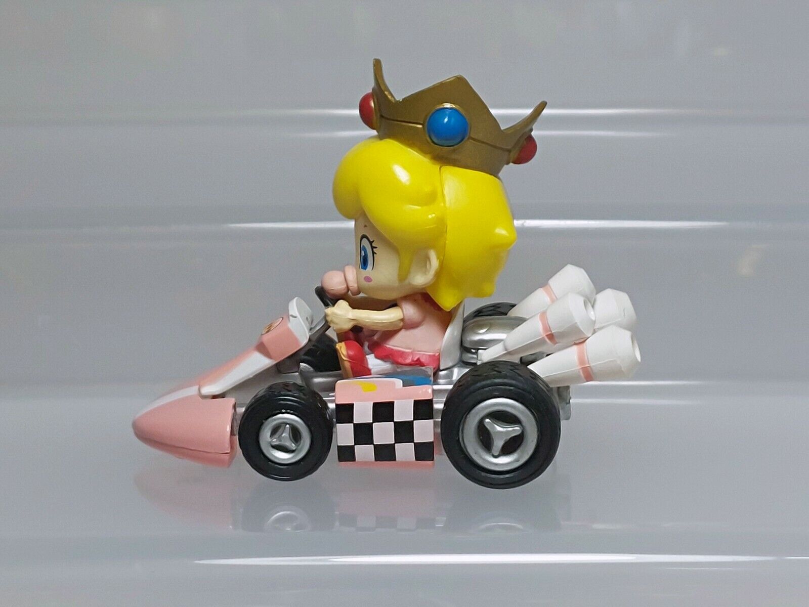Mario Kart Wii Baby Peach Hime Pull Back Car Nintendo 2008 Japan Y05 2.1in
