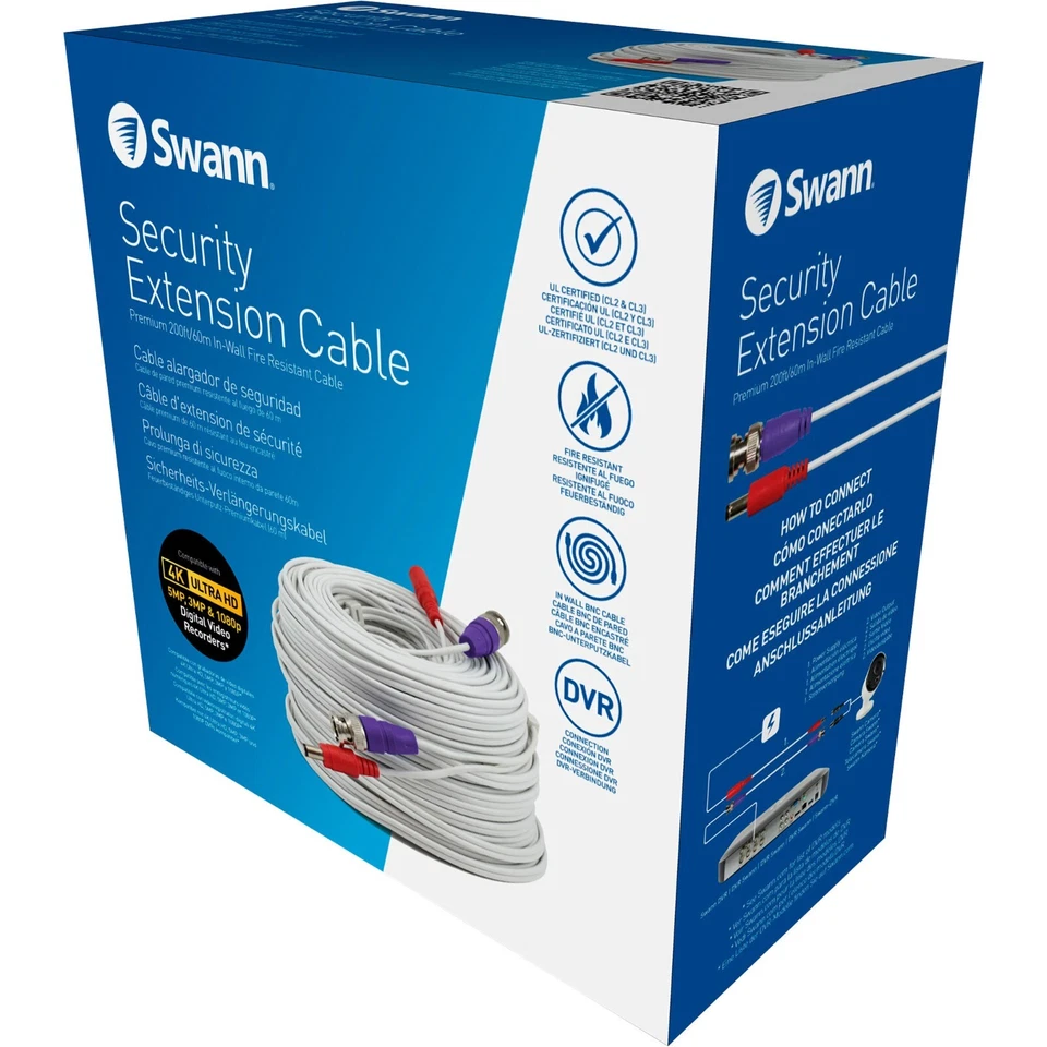 Swann DVR Security Extension Cable 200ft SWPRO-60ULCBL-GL - Image 4 of 4