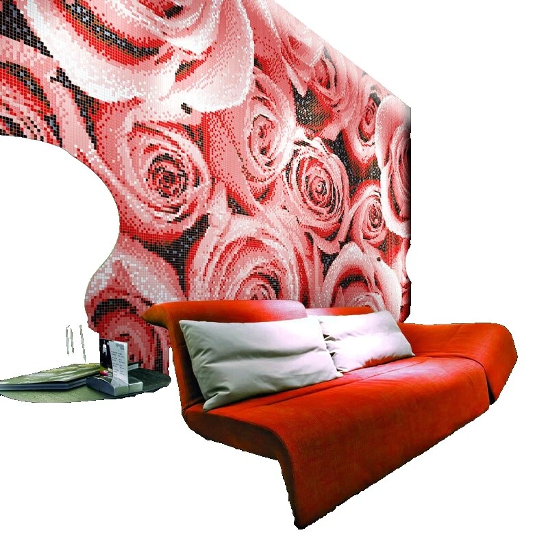 Piso de país francés de vidrio y azulejos de la pared