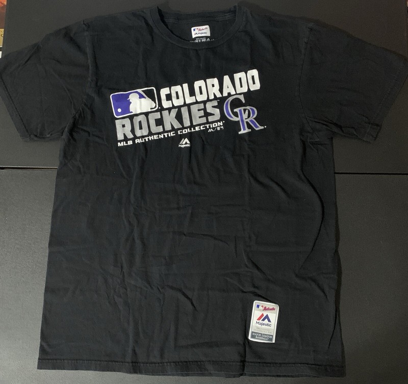 Colorado Rockies Majestic Black XL T-shirt Used