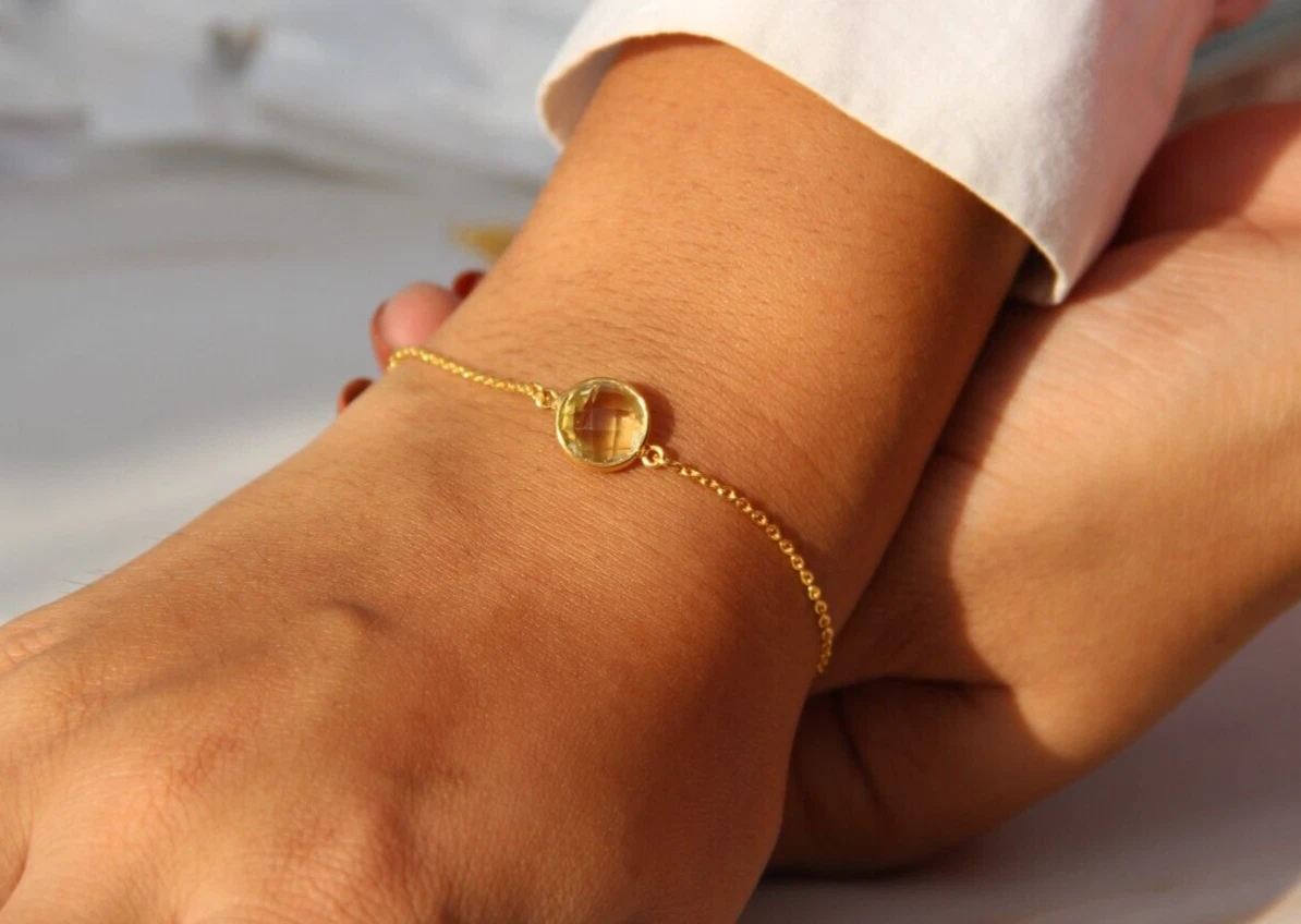 Citrine bracelet shop ebay