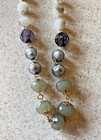 VINTAGE SILVER, GRAY, & GOLD TONE m. haskell CHAIN & BEADED NECKLACE — photo 2