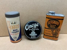 Vintage Shoe Polish/Oil Tins Set Of Three