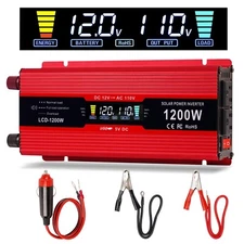 nomal Car Power Inverter 1200W , DC 12v to 110v AC Converter with LCD Display...
