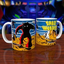Space Invaders Cabinet Artwork Retro Computer Game Mug Arcade Retrogaming Geek