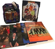NSYNC Winterland Mini Vinyl Backpack 2001~Framed Pic~Prints~Folders New Vtg