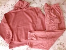 Girls Orange hoodie and corduroy cargo trousers Size 14-15 Years