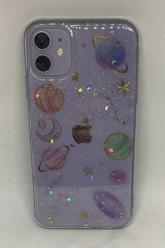 Clear Silicone Space Iphone 11 Case With Holographic Glitter Ebay