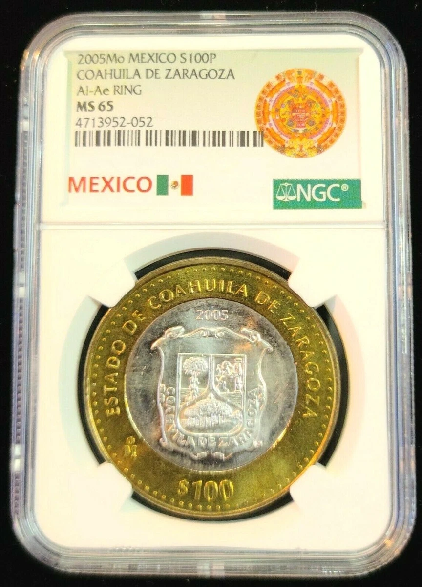 Uncirculated 100 Pesos Denomination 2005 Mexican Coins (1905-Now