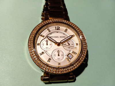 Michael Kors Parker MK5354 Wrist Watch for Women Michael Kors Parker Gold Dial Gold Steel Strap Watch for Women main image 3