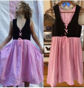 Oktoberfest Dirndl Dress Sz 10 yrs 11 12 black pink Medieval Renaissance