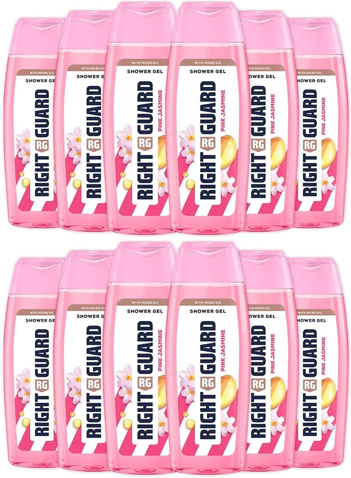 Right Guard Womens Shower Gel With Magic Micro Oil Pink Jasmine 250ml x 12