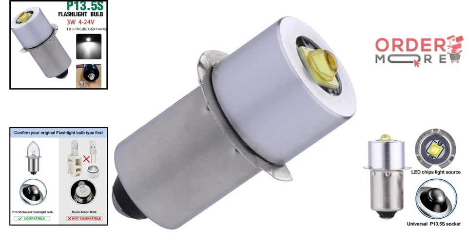 Maglight LED Replacement Bulb for D/C Cells - 6000K Brightness Upgrade - Image 2 of 4