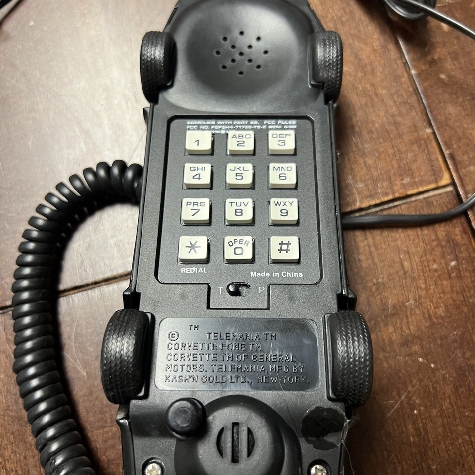 Vintage 1980's Chevrolet Corvette Telephone beeping phone car telemania