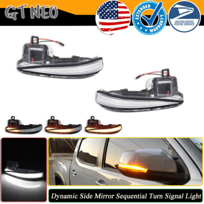 For 19-23 RAV4, 16-23 Tacoma Side Mirror Switchback LED DRL Turn Signal Lights