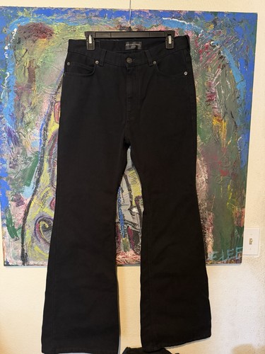 Balenciaga Black Flared Denim Jeans XS Regular Fit Mid Rise 5-Pocket