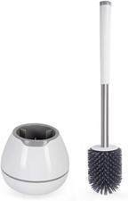 Toilet Brush Holder Set Silicone Toilet Bowl Cleaner Brush Bathroom Cleaning