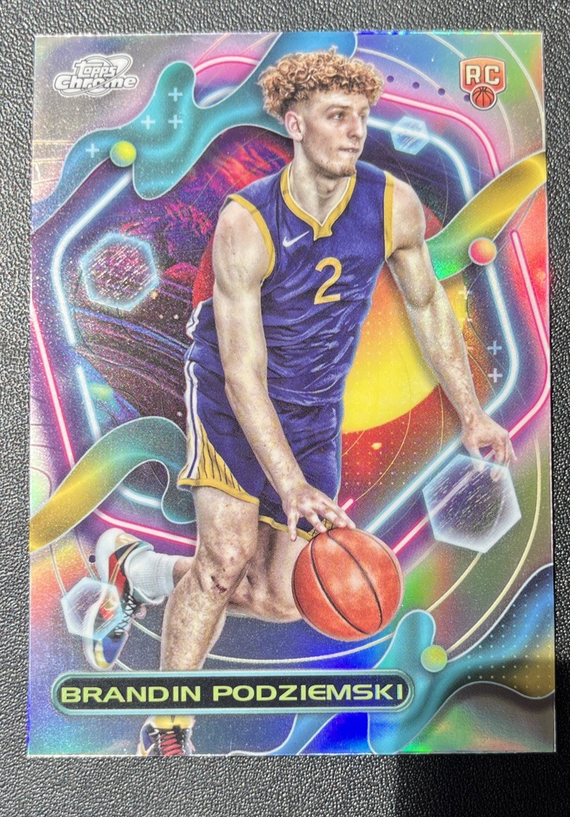 2023-24 Topps Cosmic Chrome Brandin Podziemski Refractor RC #167 Warriors