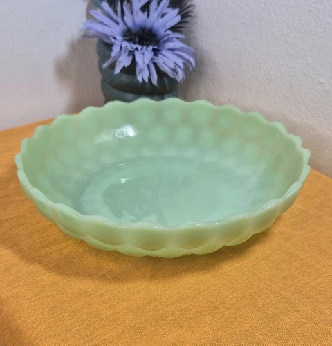 Vintage Anchor Hocking Fire-King Jadeite  Bubble Bowl 8.5"