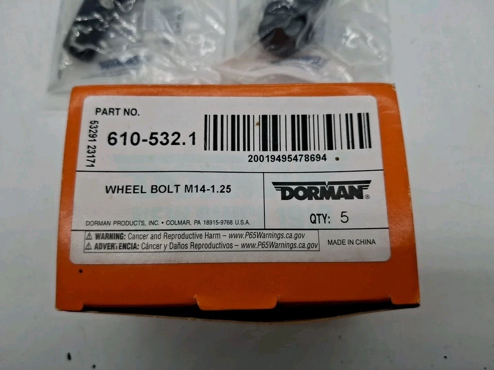 Dorman 610-532.1 - Perno de rueda M14-1.25 cantidad 5 nuevo Foto 4 de 4
