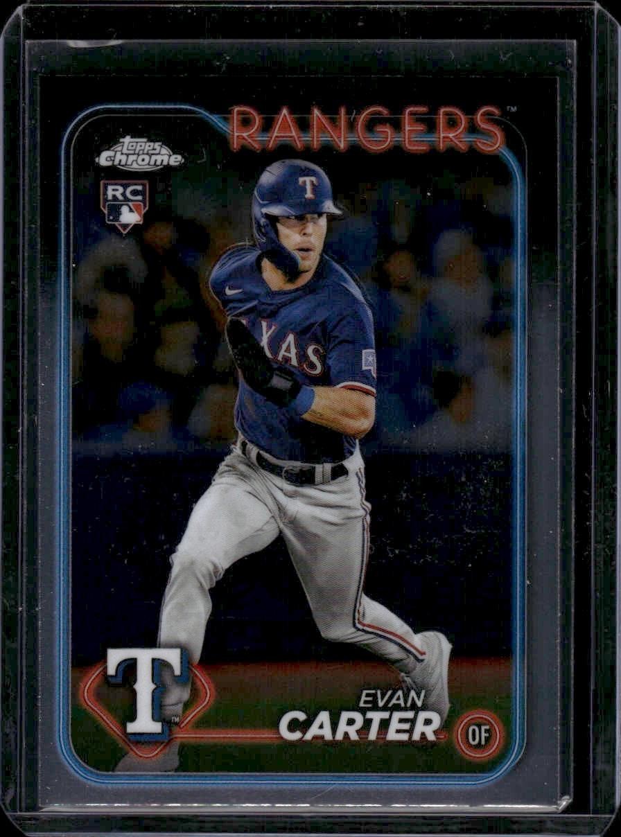 2024 Topps Chrome #136 Evan Carter Rookie Texas Rangers