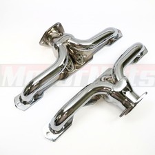 Super Short Small Block Chevy Chrome Exhaust Headers Impala Novafor Chevrolet