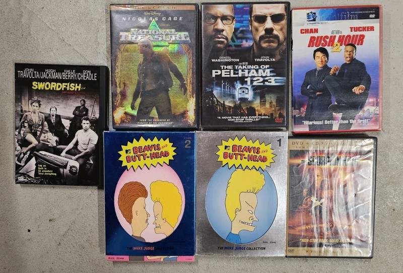 Used DVDs: 5 Movies, 2 Seasons Of Beavis & Butthead 