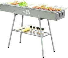 WILLBBQ Charcoal Grills Commercial Quality Portable Multiple Size Hibachi BBQ La