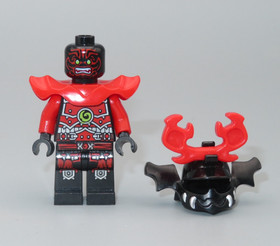 LEGO Warrior red black armor helmet  Ninjago minifigure 70501 70503