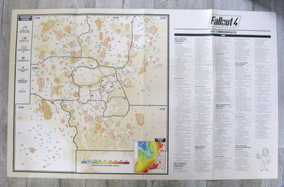 Fallout 4 Landkarte Poster Maps ca. 91 x 57 cm