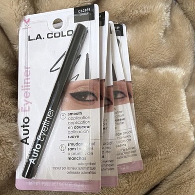 L.A. COLORS Auto Eyeliner Black C62189 Smudge Proof Cruelty-Free Pencil 0.01 oz