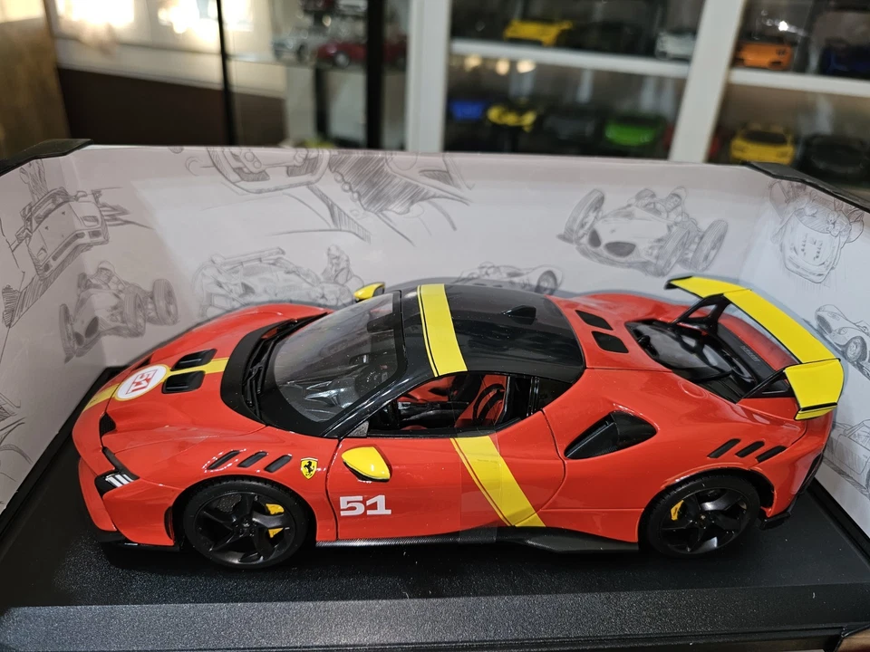 Ferrari SF90 XX Stradale #51 ROSSA LIVREA LE MANS Bburago 1:18 18-16020L - Immagine 2 di 3