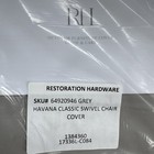 Restoration Hardware RH - 5 Outdoor Havana Classic Swivel Chair Covers - Grey — photo 2