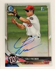 2018 Bowman Chrome #BCPA-CF Cole Freeman Prospects Autographs Refractor #/499