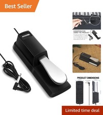 Universal Sustain Pedal with Polarity Switch for Digital Piano  MIDI Keyboards