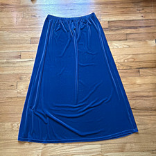 Y2K Blue Velvet Maxi Skirt   Whimsygoth Fairy Goth Dark Romantic M/L