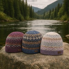 Winter Adults Beanie Hat Polyester Knit Nordic Pattern Outdoors Soft Superbobble