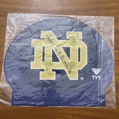 Haley Scott Demaria Signed Swim Cap TYR Blue Notre Dame Team Swim Cap