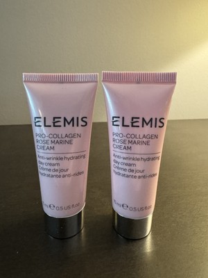 Elemis Pro Collagen Rose Marine Cream .5 oz 15 ml Travel Size NEW X2