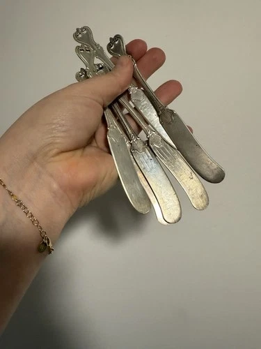 Towle Old Colonial Sterling Silver Butter Spreaders Set Of 6 AS IS 165G Scraps