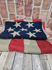 Angela William patriotic infinity winter scarf