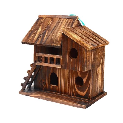 Squirrel Nesting Box Wooden Bird Shelter Safe Outdoor Habitat for Wildlife - 第 10/11 張圖片