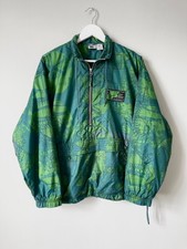 Vintage Nike 90s Anorak Jacket Half Zip Green Windbreaker Men's Size S Boxy Fit