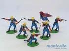 BRITAINS DEETAIL DSG * DISMOUNTED U.S. 7th CAVALRY (6 POSES) * TOY SOLDIERS