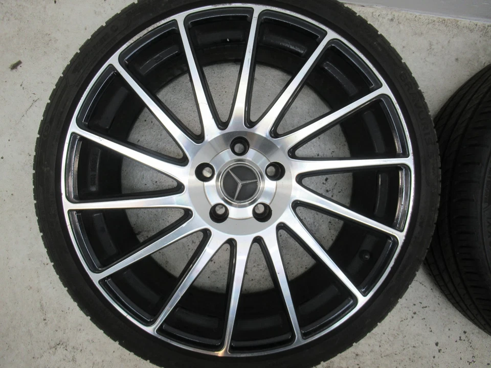 4x Alufelgen Sommerreifen Mercedes Autec KBA 50654 8J ET35 225/35 19 Zoll #341 - Bild 3 von 4